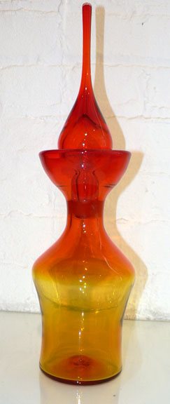 Tangerine Decanter (flame stopper) by  