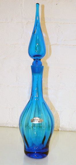 Ocean Blue Decanter (flame stopper) by  