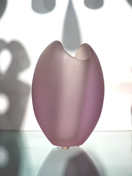 small purple egg vase