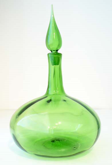 #6534M Olive Green Decanter