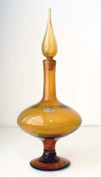 Gold Decanter with Flame Stopper by  