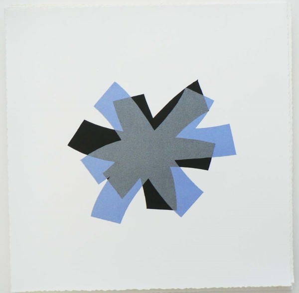 Untitled (periwinkle/black on white) by Billy Criswell