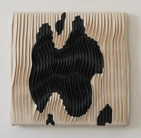 Painted Pleated Wall Sculpture 2
