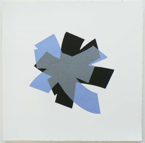 Untitled (periwinkle/black on white) by Billy Criswell