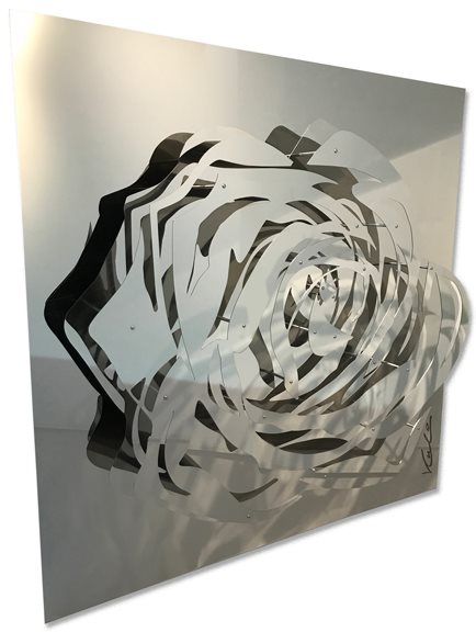 Large Rose - Mirrored Stainless by Michael Kalish