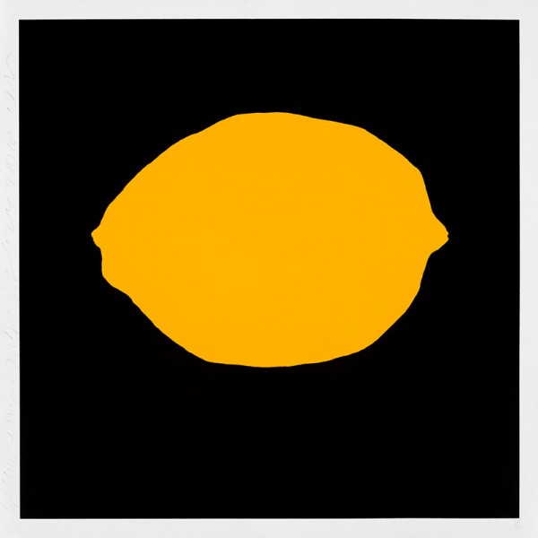 Yellow Lemon on Black by Donald Sultan