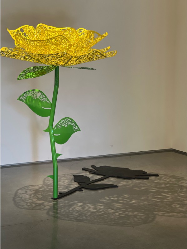 Reflection Rose in Yellow by Michael Kalish